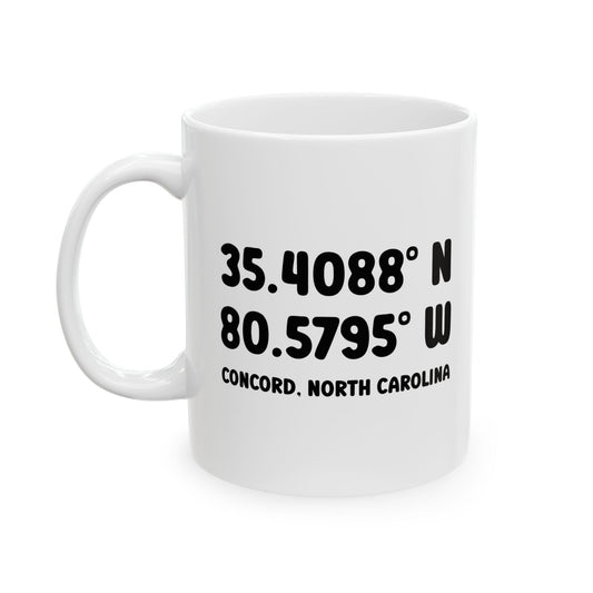 Concord North Carolina NC Coordinance Ceramic Coffee Mug