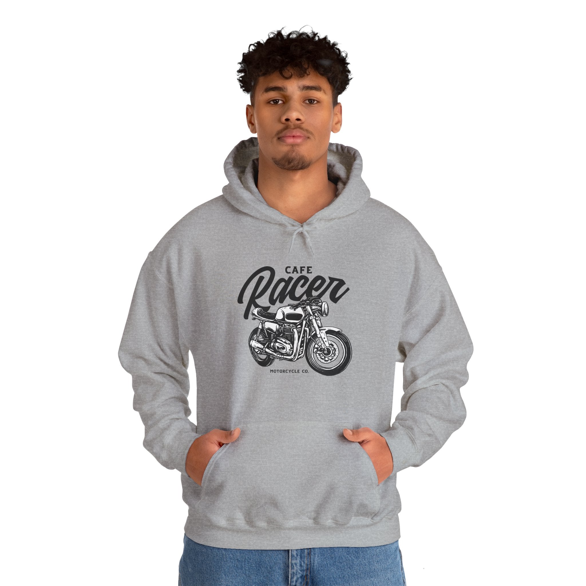 Cafe Racer Motorcycle Vintage Distressed Unisex Hoodie