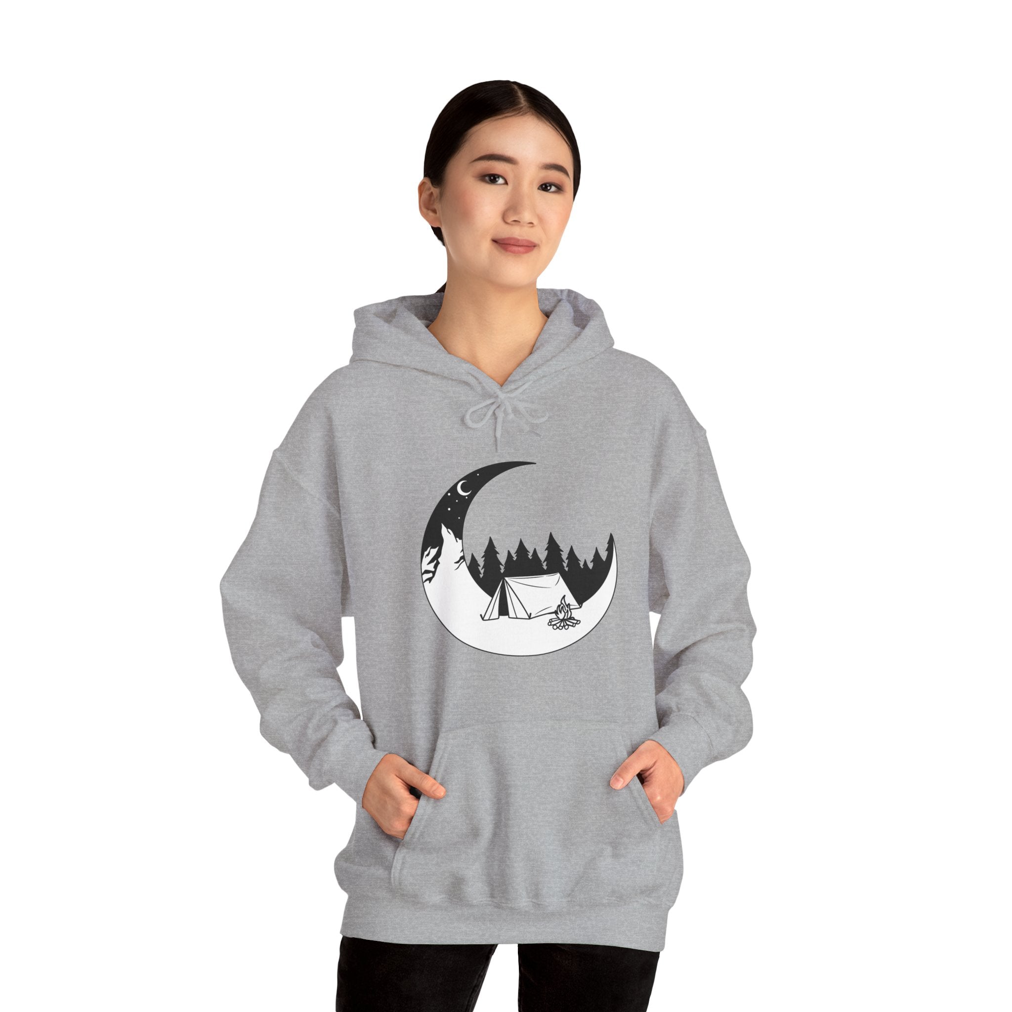 Outdoor Camping Moon Unisex Hoodie