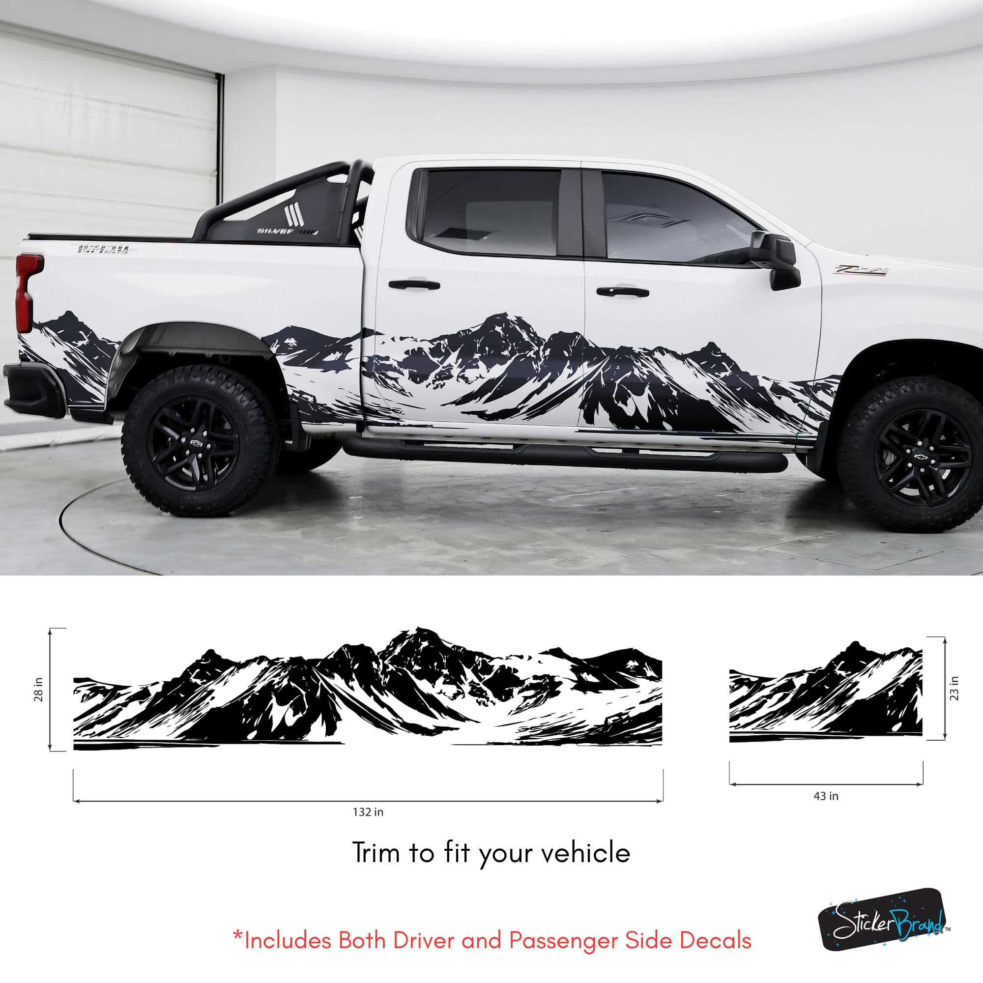 Mountain Truck Graphic Decal. Overland Vinyl Decal. #7085