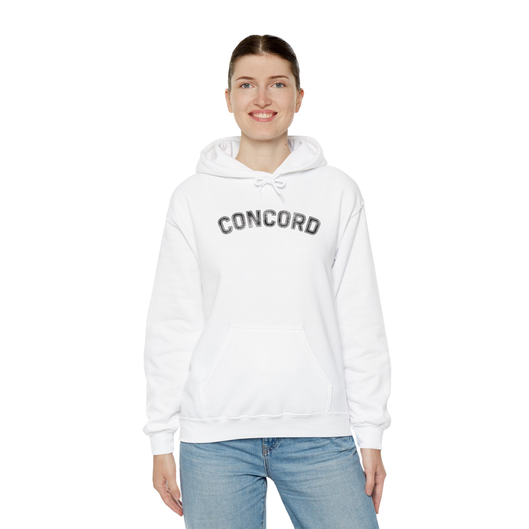 Concord North Carolina NC Curved Font Hoodie