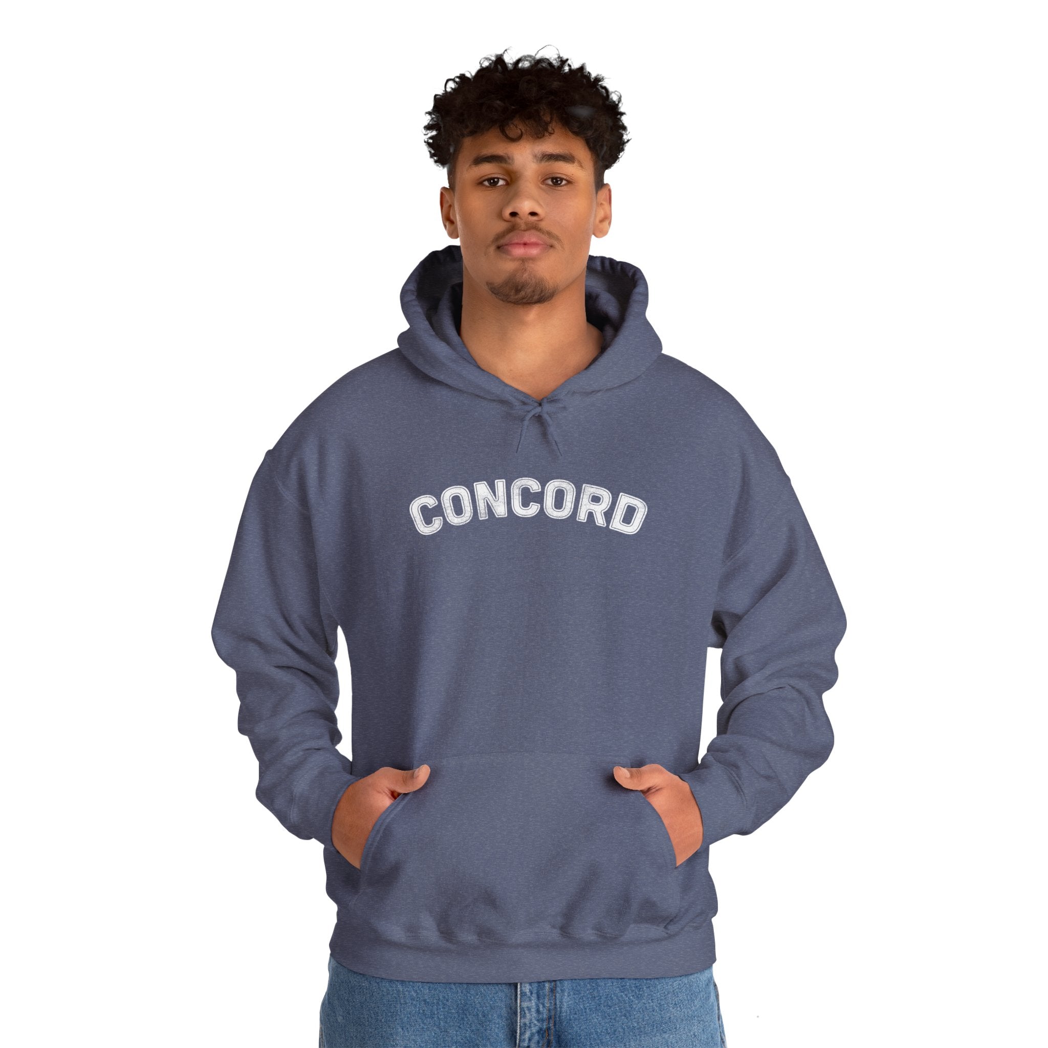 Concord North Carolina NC Curved Font Hoodie