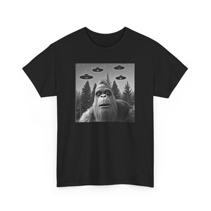 Funny Bigfoot Sasquatch UFO Selfie Camping Meme Unisex T-Shirt