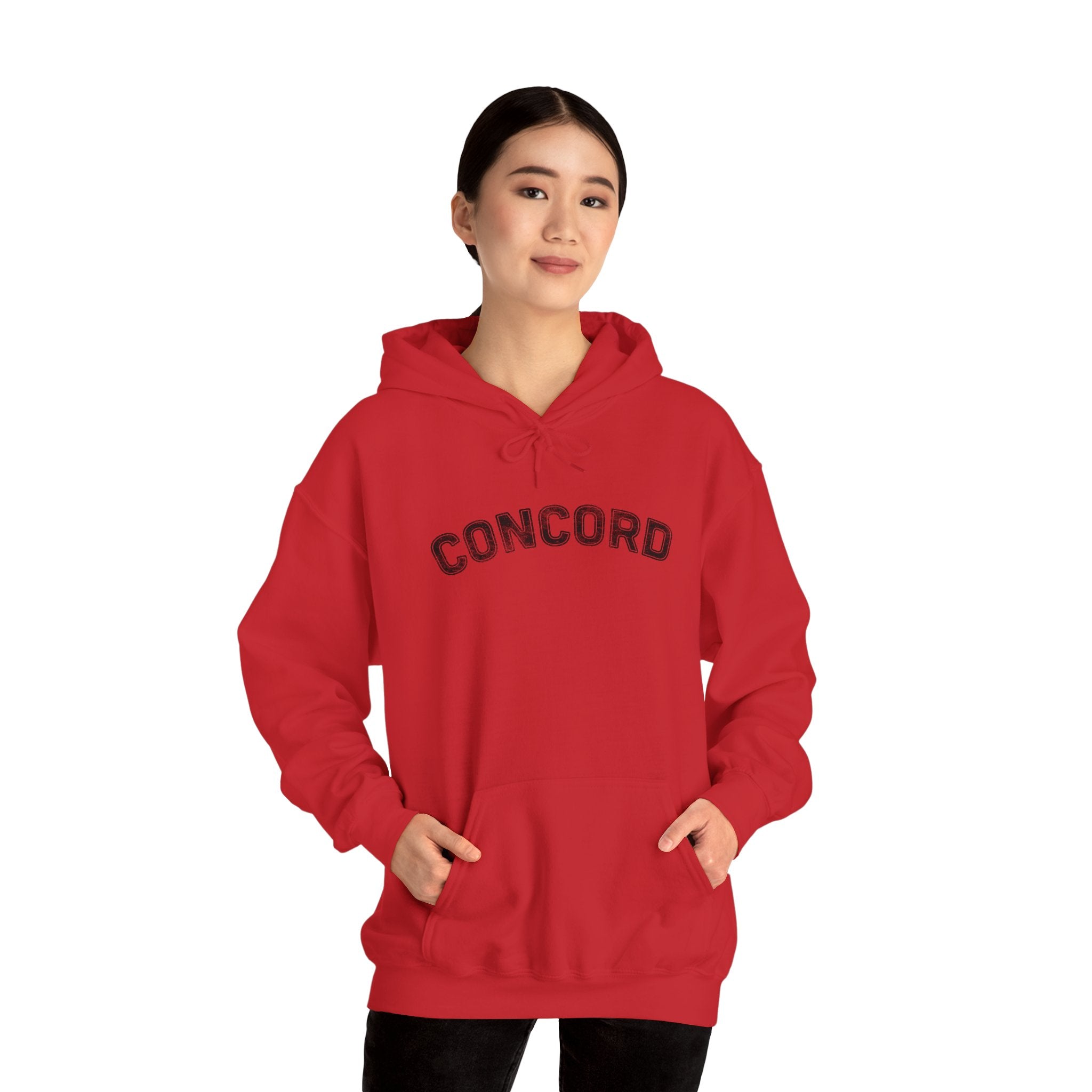 Concord North Carolina NC Curved Font Hoodie