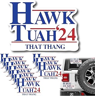 Hawk Tuah '24 Stickers – Funny "Spit on That Thang" Meme Decal – Premium Vinyl Bumper Stickers for Cars, Trucks, Laptops