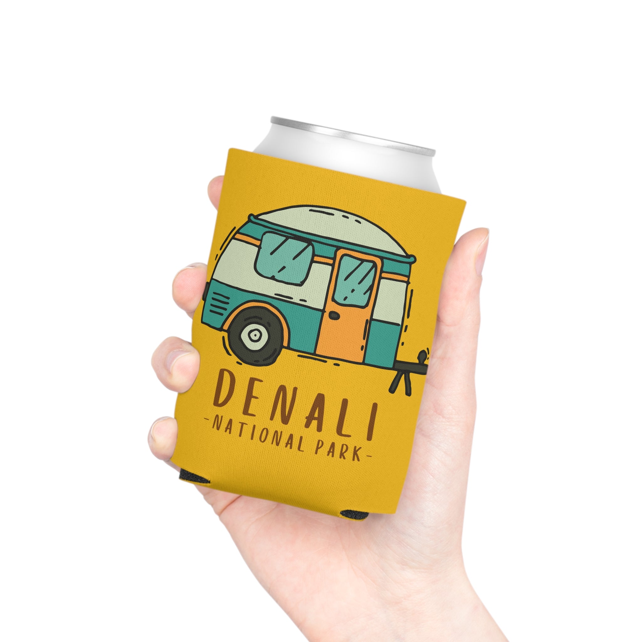 Denali National Park Souvenir Beer Soda Can Cooler Koozie