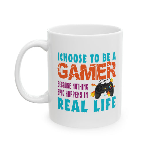 Funny Gamer Gaming Controller Gift Ceramic Coffee Mug