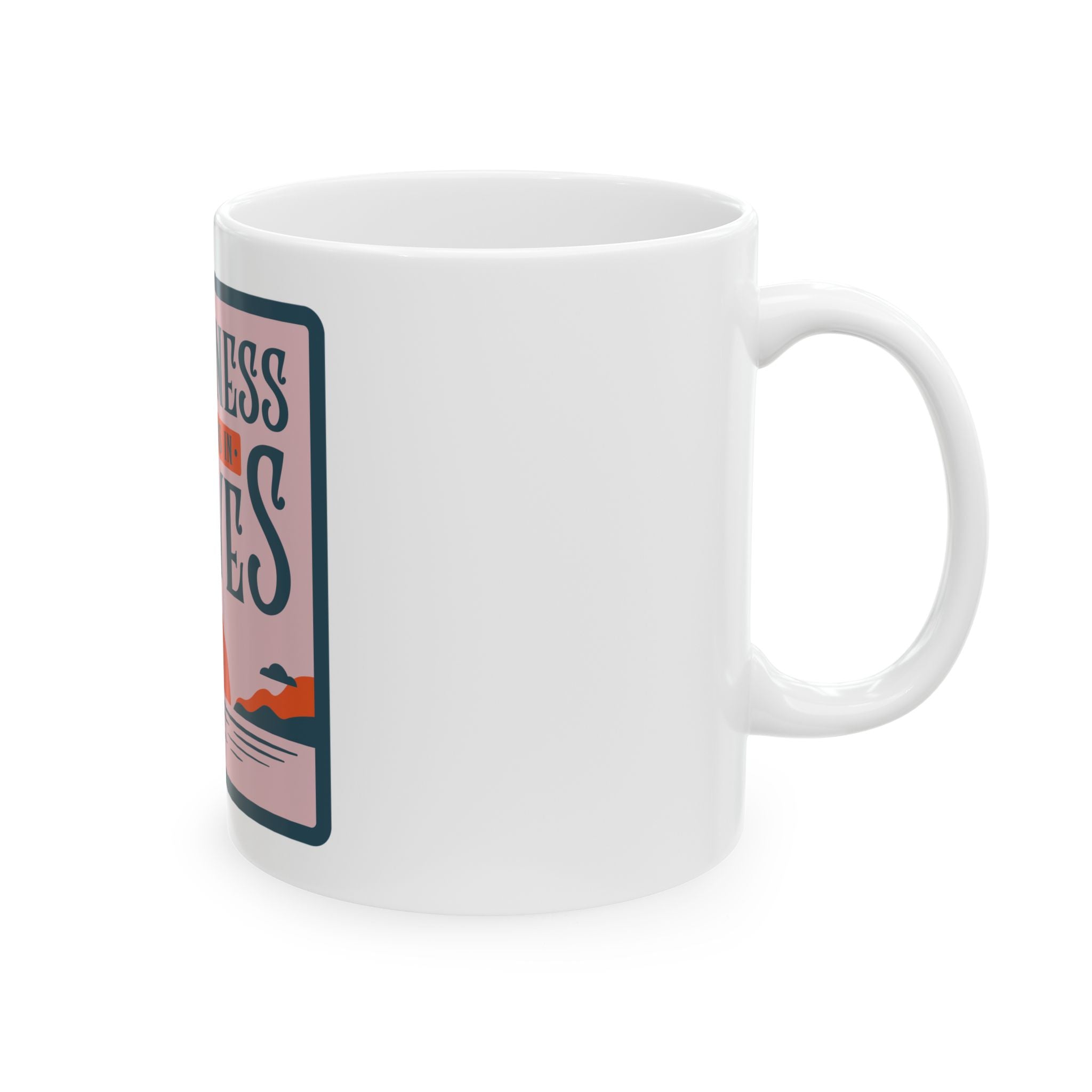 Retro Wave Ocean Beach Graphic Novelty Ceramic Coffee Mug