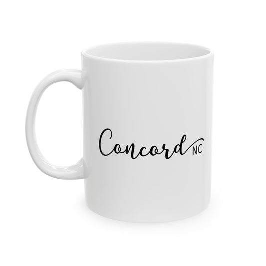 Concord North Carolina NC State Cursive Ceramic Coffee Mug