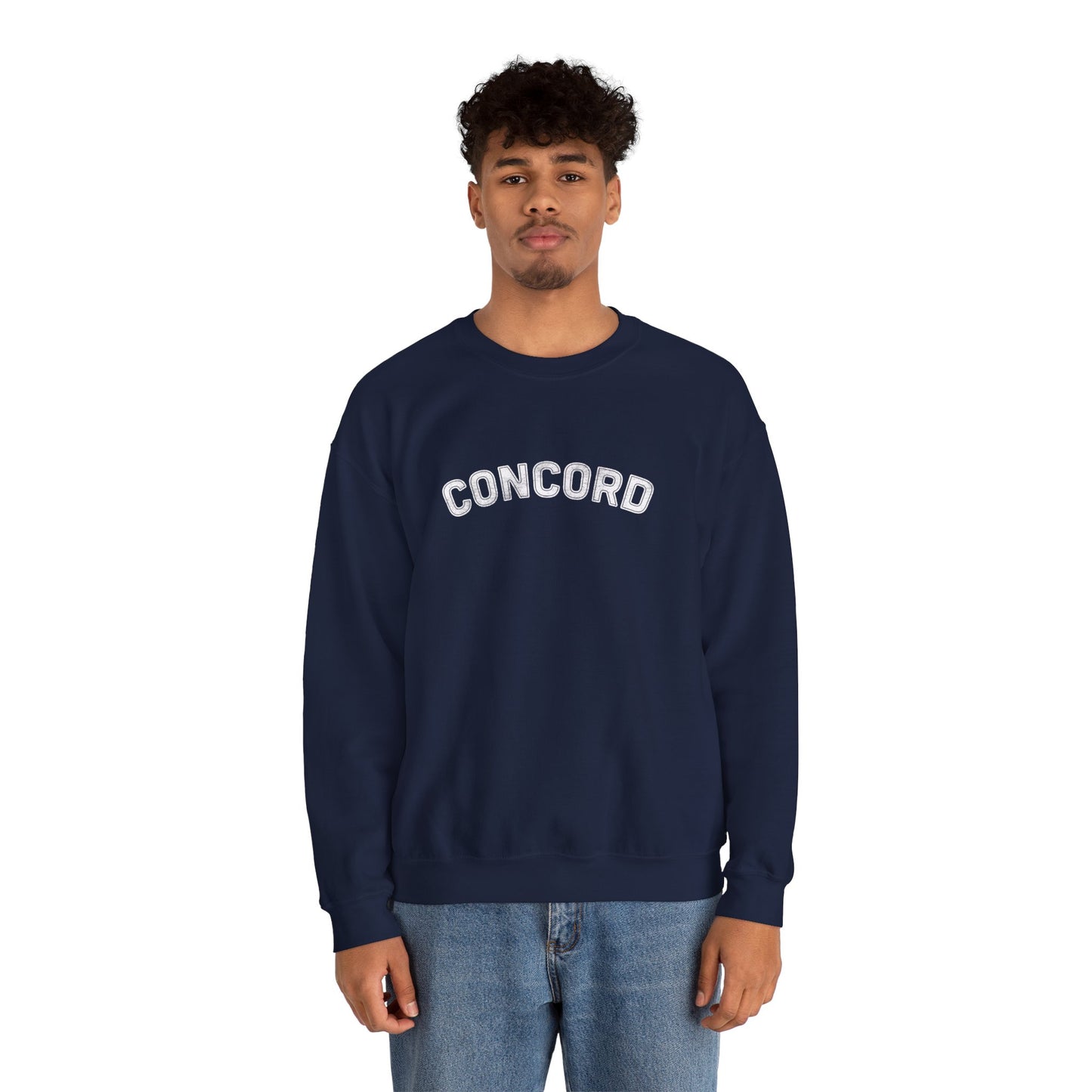 Concord North Carolina NC Curved Crewneck Sweatshirt