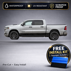 Ram 1500 Topographic Rocker Panel Decals - Topo Map Stripe Kit Set of 2 (2019-Present)