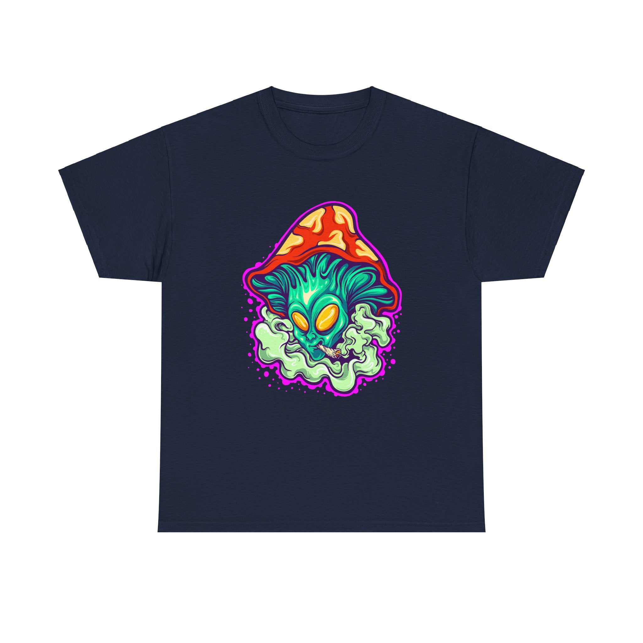 Alien Mushroom Trippy Psychedelic Unisex Tee T-Shirt