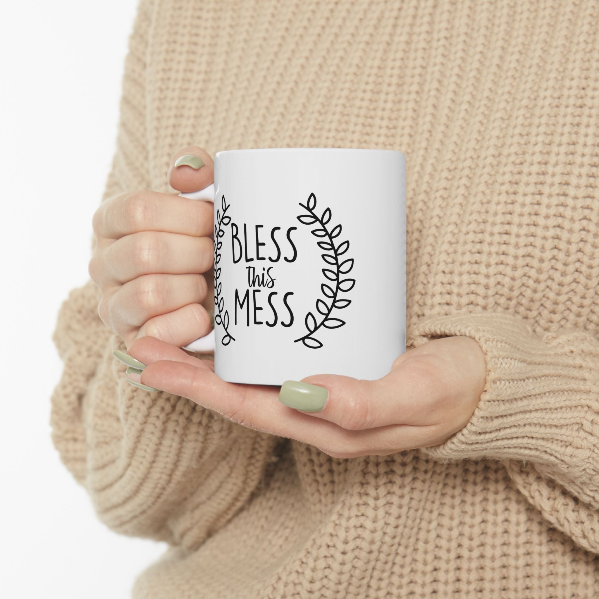 Bless This Mess Funny Ceramic Coffee Mug