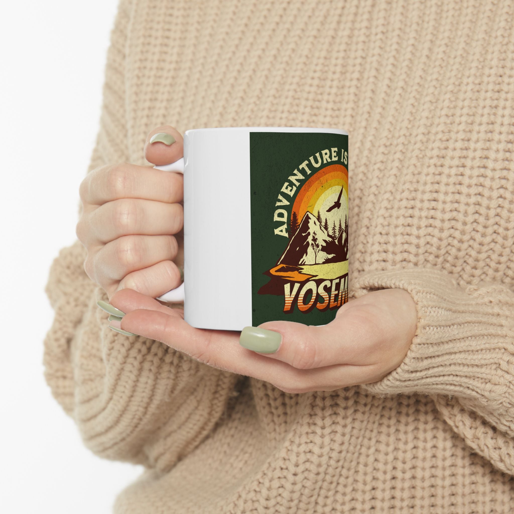 Yosemite National Park Retro Graphic Novelty Ceramic Coffee Mug