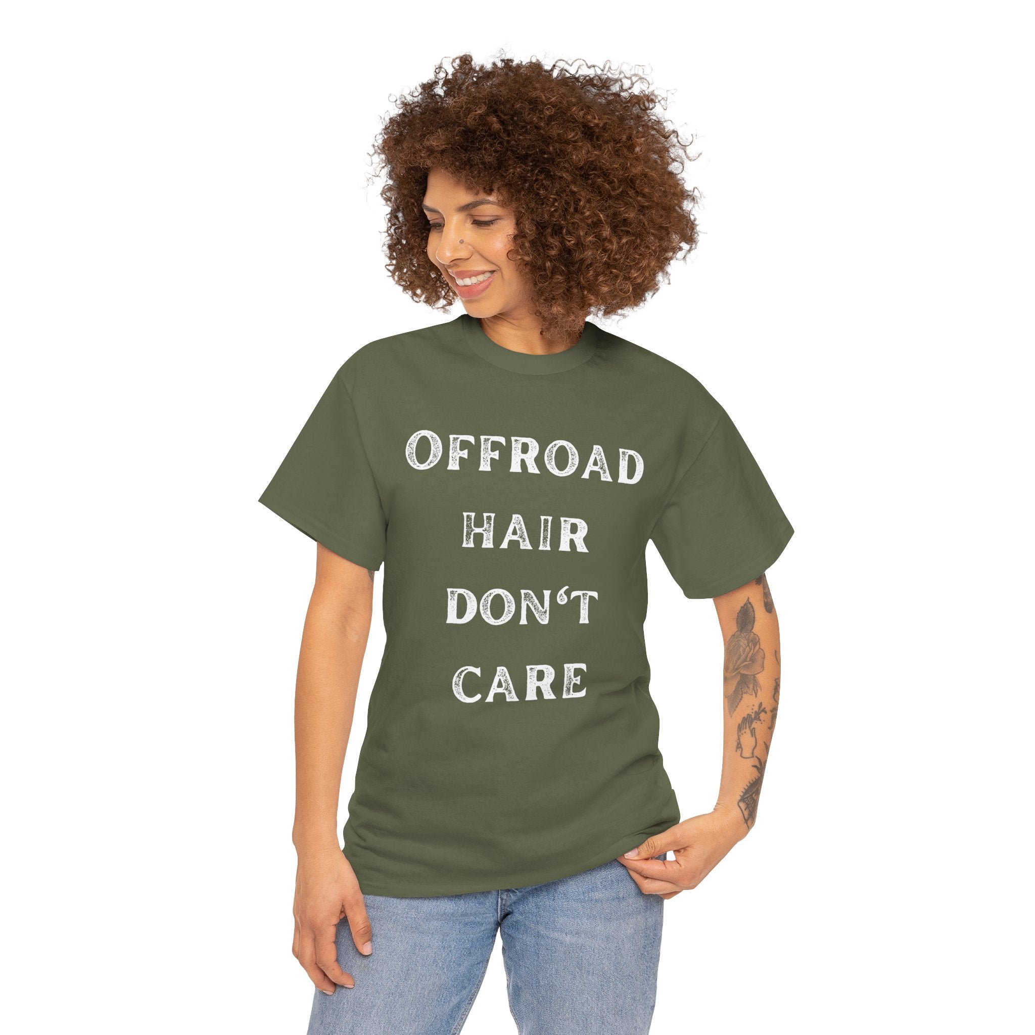 Offroad Hair Don't Care Funny Offroading 4x4 Graphic Novelty Gift Unisex T-Shirt