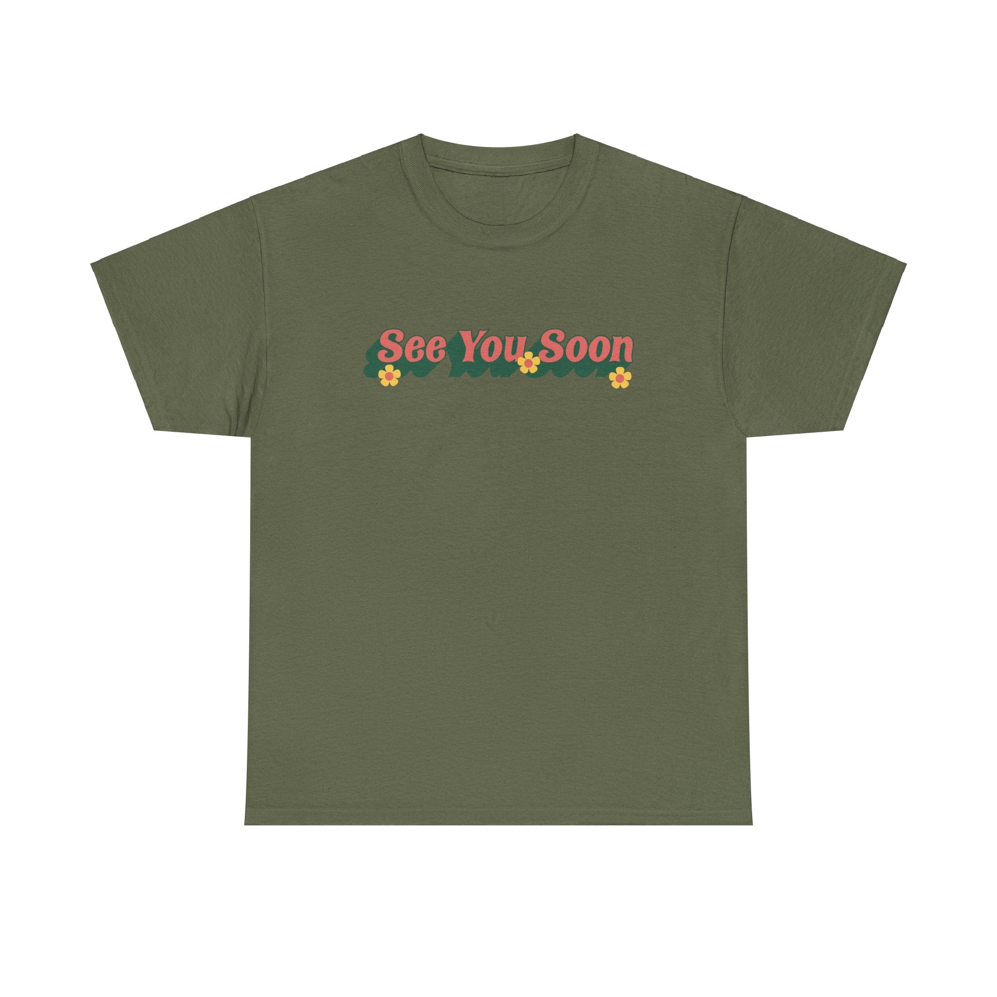 See You Soon Cute Positive Retro Unisex Graphic Novelty Shirt Tee