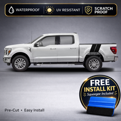 Ford F-150 Rear Bed Hash Mark Stripe Decals - Double Stripe Accent Kit Set of 2 (2021-Present)