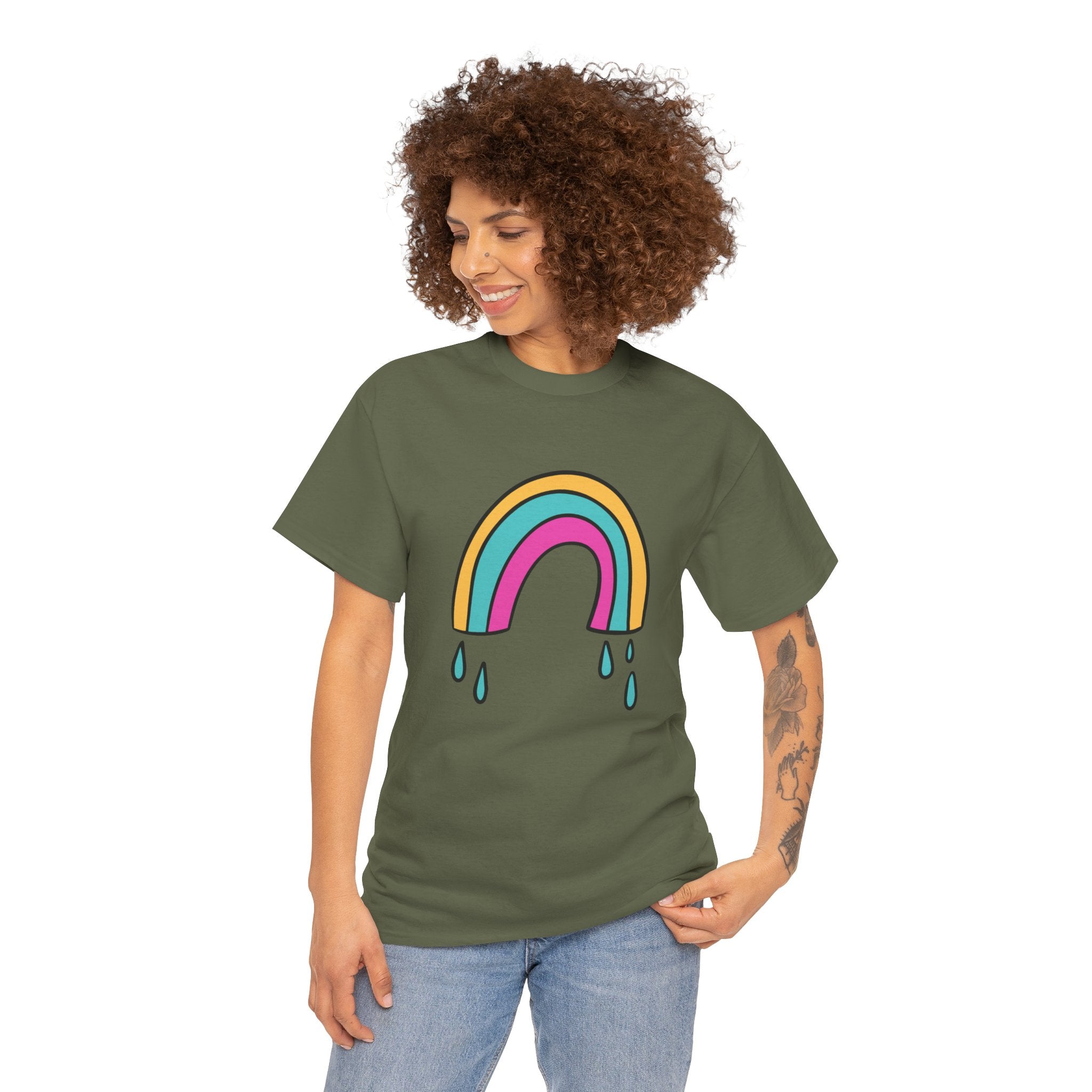 Cute Rainbow Boho Unisex Graphic Novelty Shirt Tee