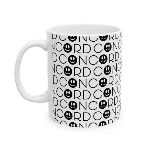 Concord North Carolina NC Smiley Face Ceramic Coffee Mug