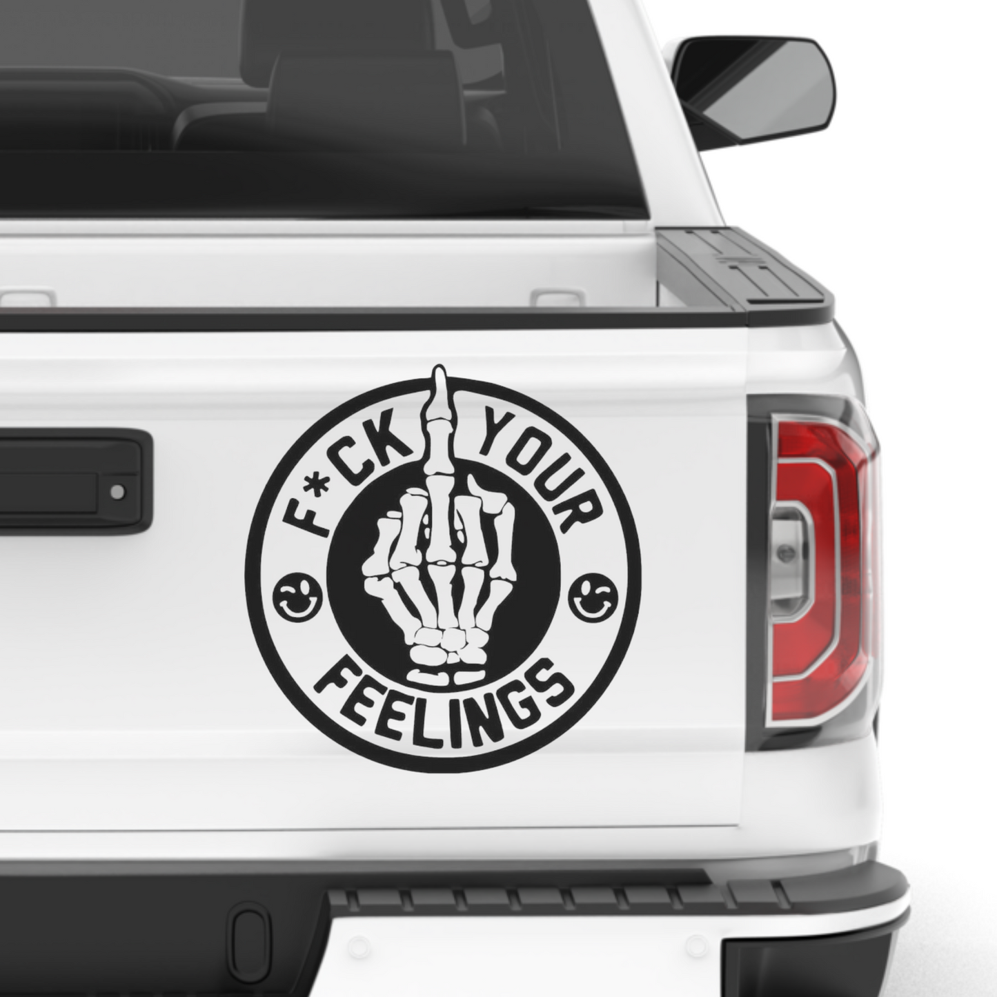 Fuck Your Feelings Middle Finger Road Rage Anger Decal Sticker