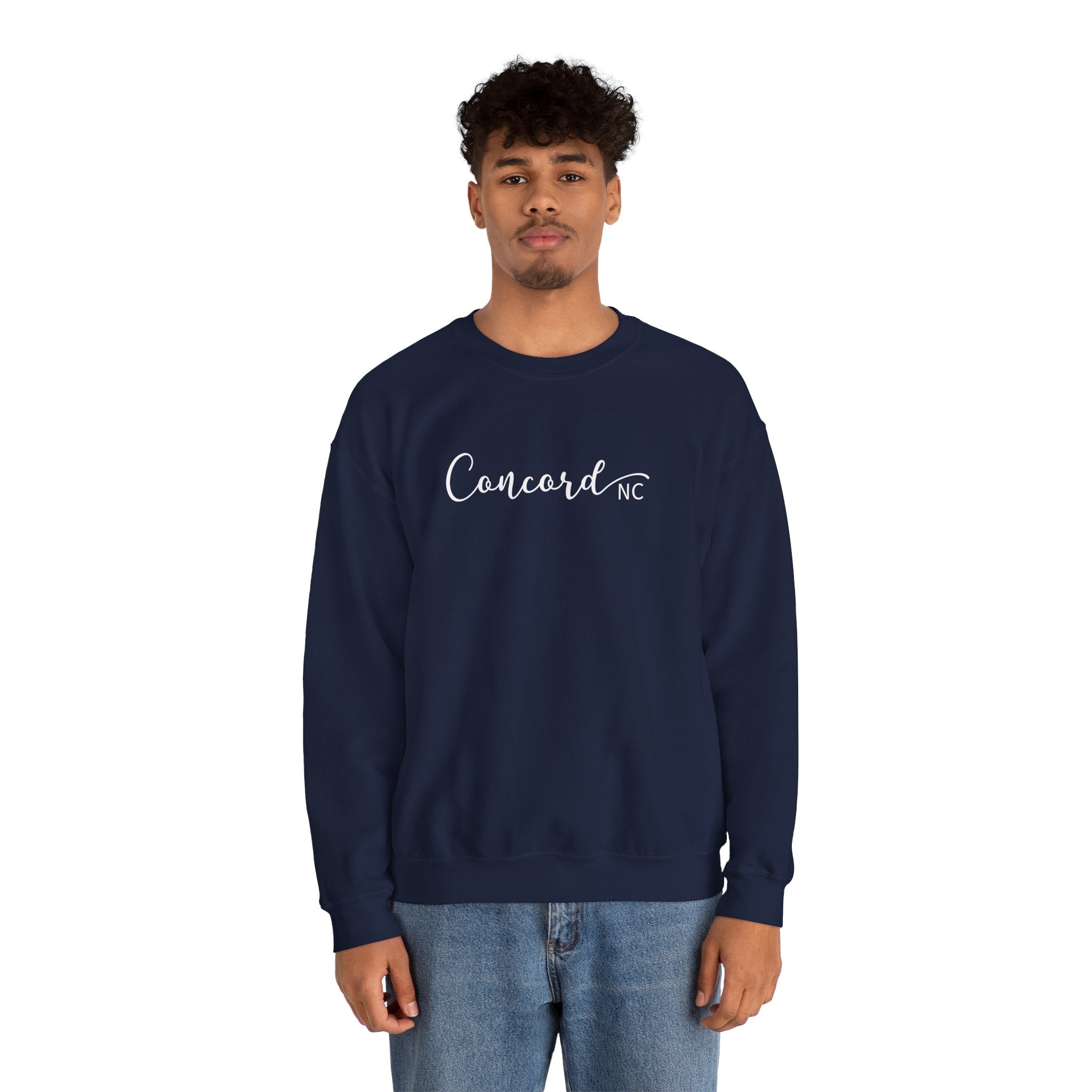 Concord North Carolina NC State Cursive Crewneck Sweatshirt