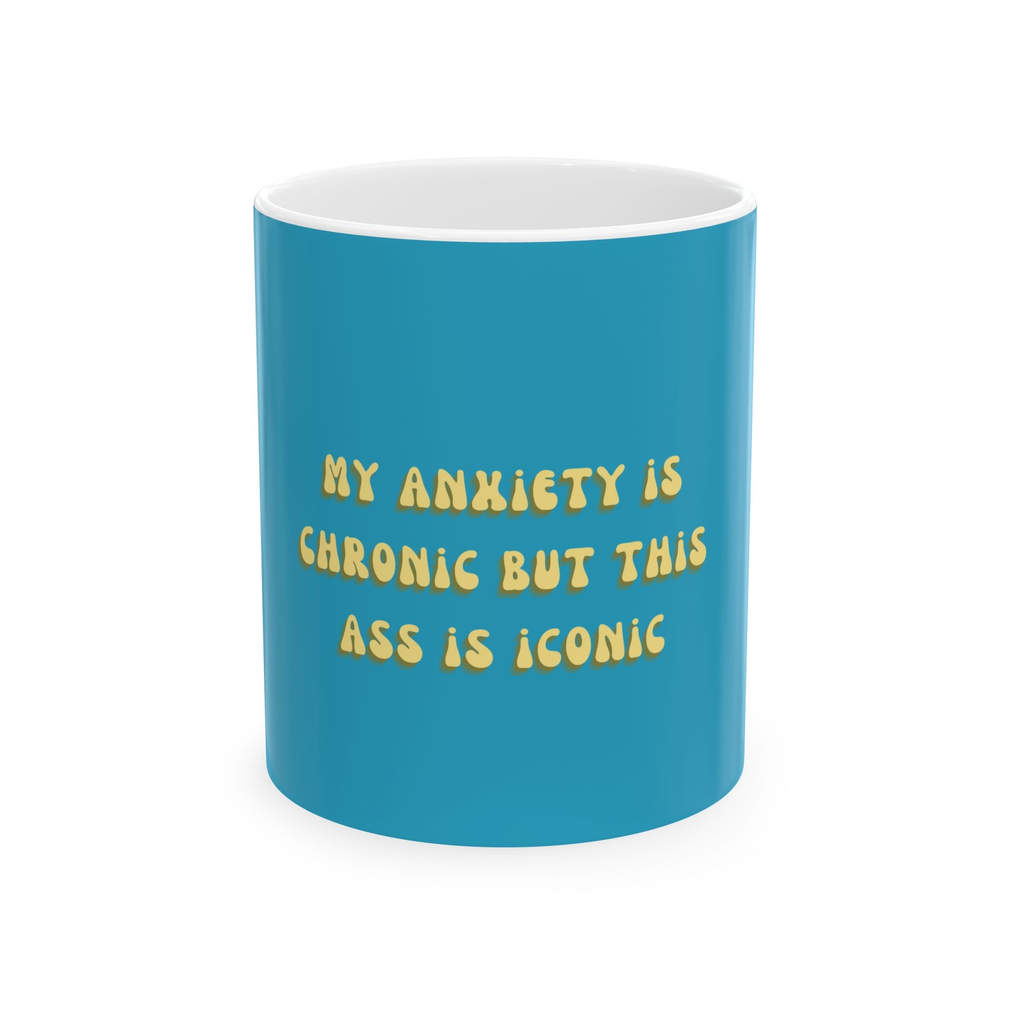 Funny Anxiety Meme Graphic Novelty Ceramic Coffee Mug