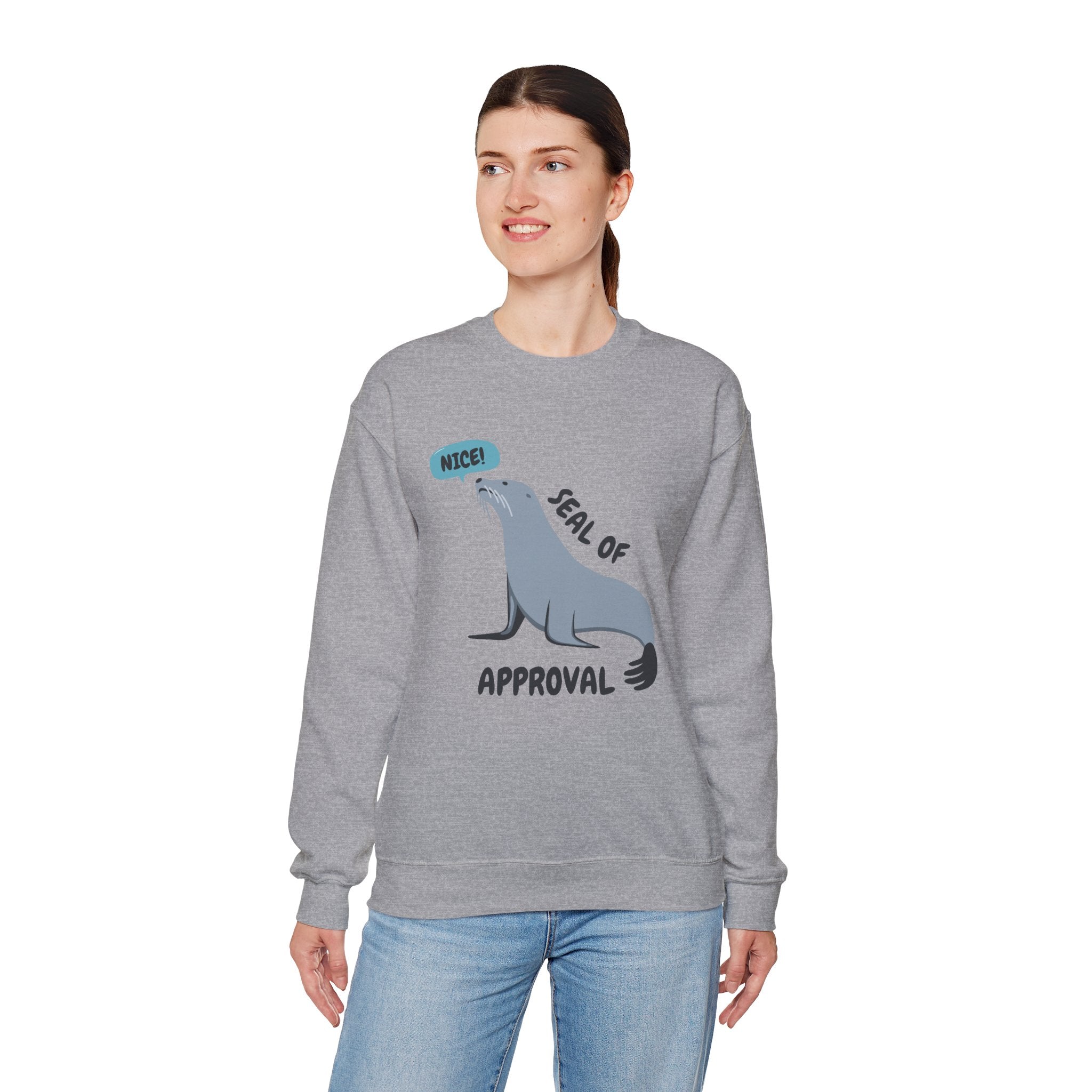 Seal of Approval Funny Meme Cute Crewneck Sweatshirt