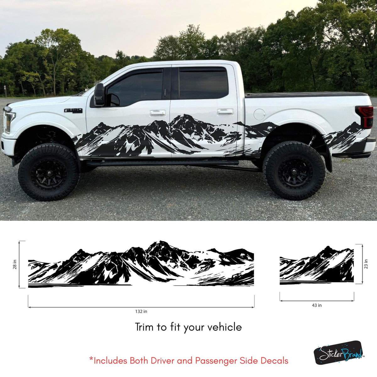 Mountain Truck Graphic Decal. Overland Vinyl Decal. #7085