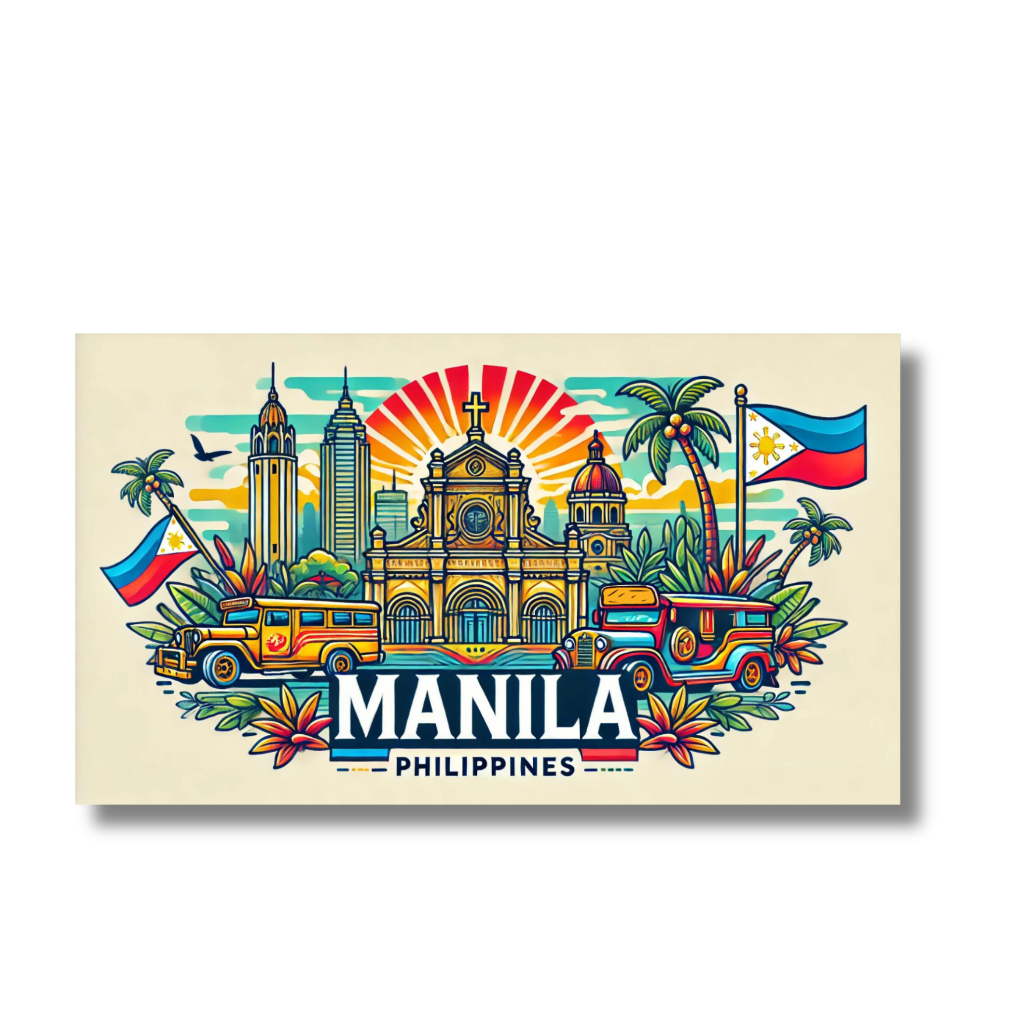 Manila Philippines Souvenir Sticker For Car Laptop