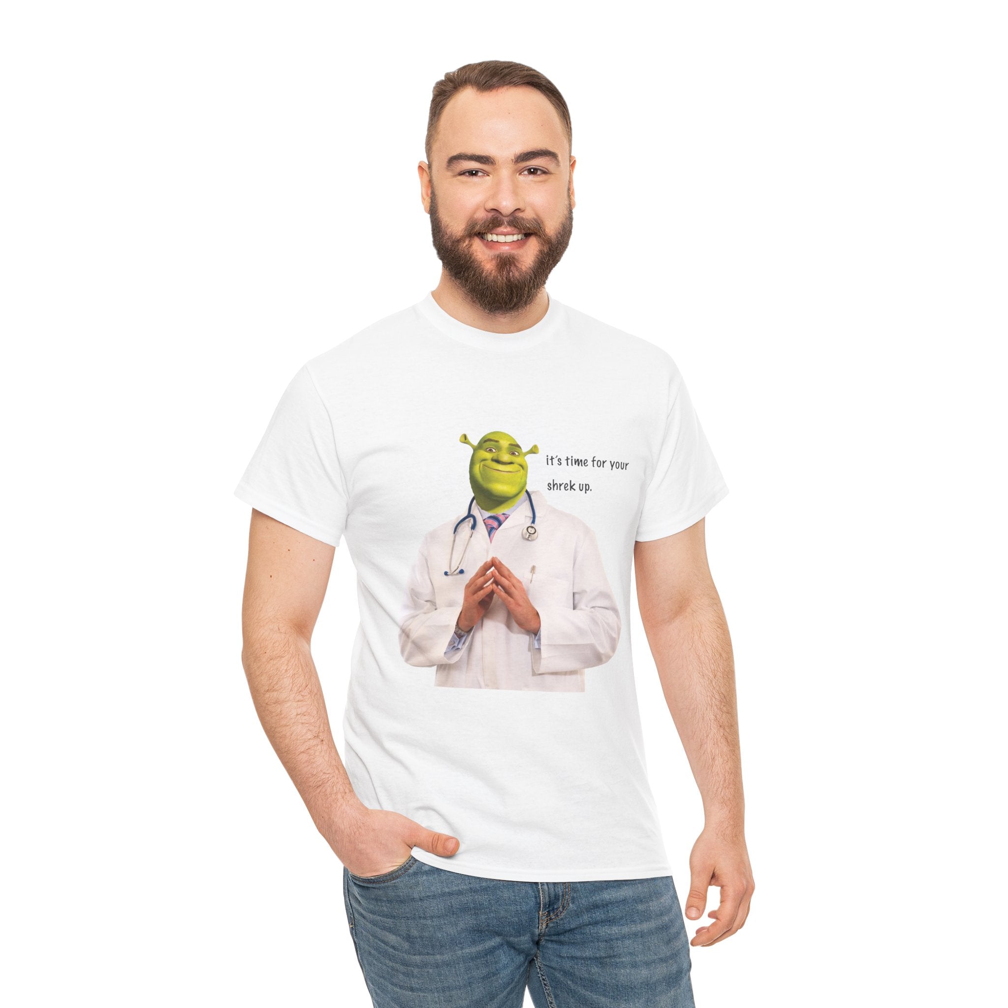 Funny Shrek Up Meme Unisex Graphic Novelty T-Shirt