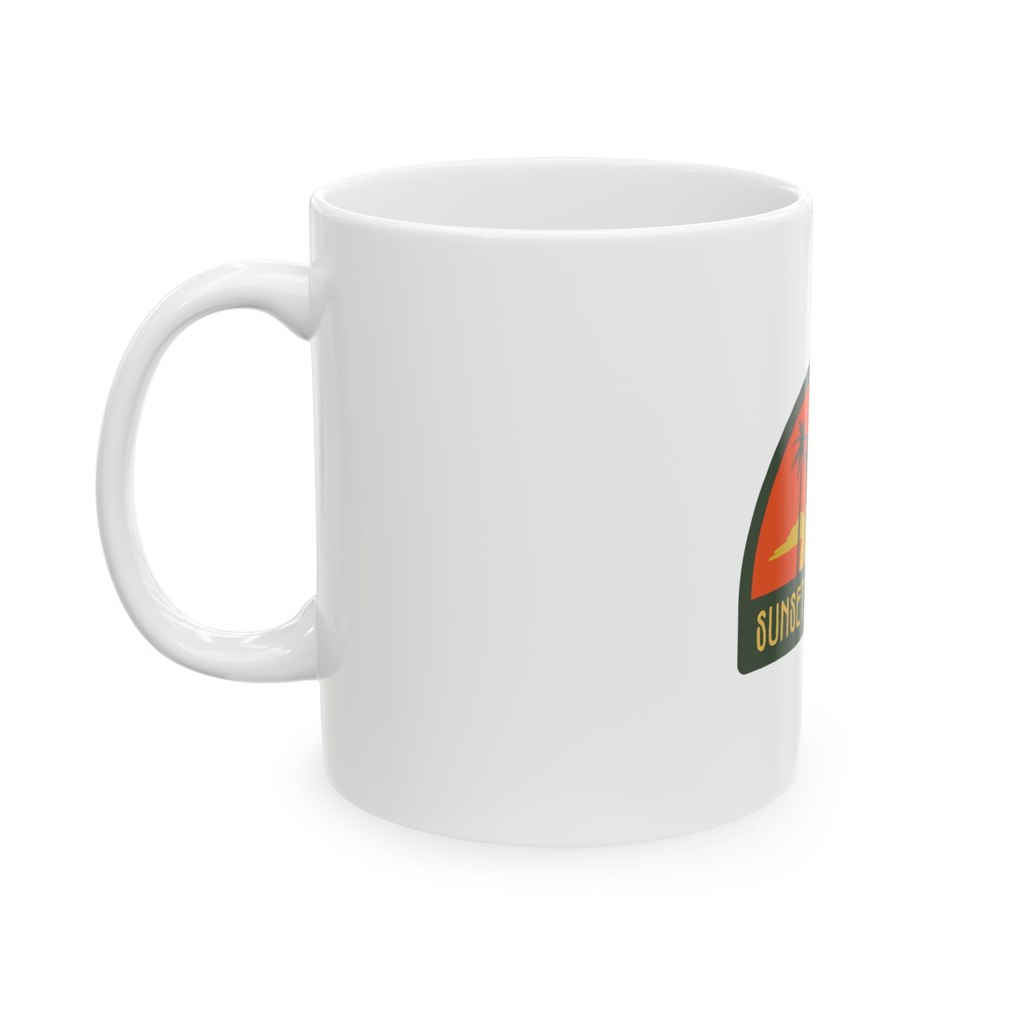 Sunset Boulevard Outdoor Camping Retro Graphic Novelty Ceramic Coffee Mug