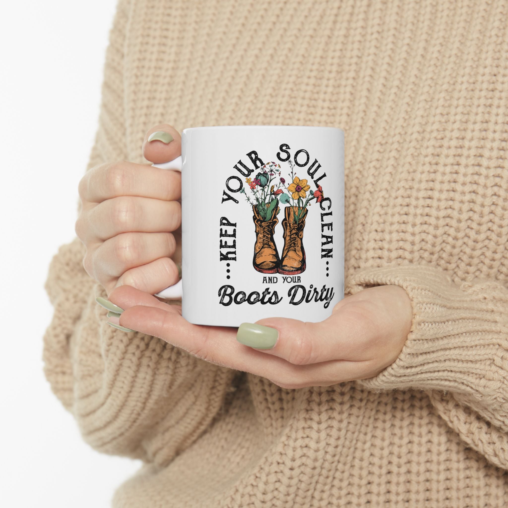 Cute Women's Boho Motivation Positivity Ceramic Coffee Mug