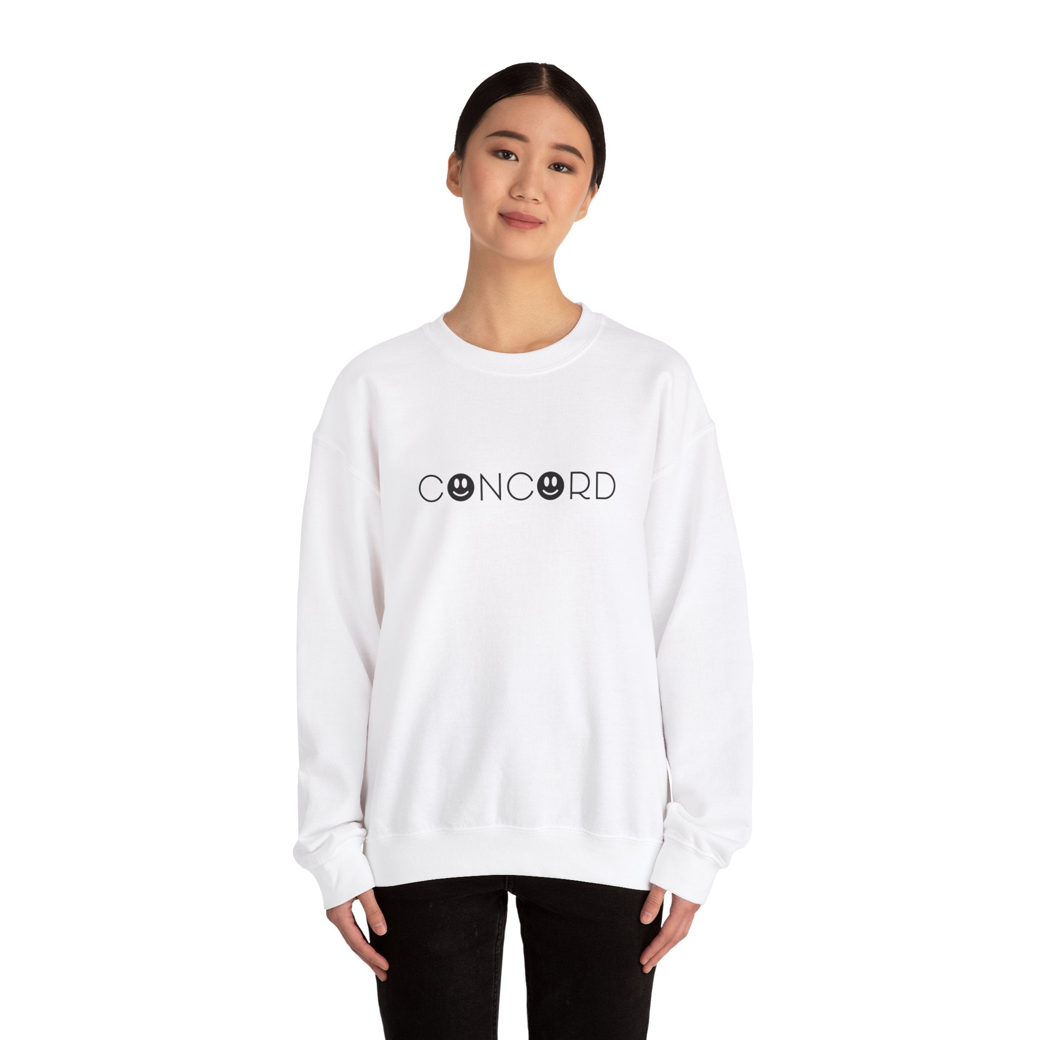 Concord North Carolina NC Smiley Face Crewneck Sweatshirt