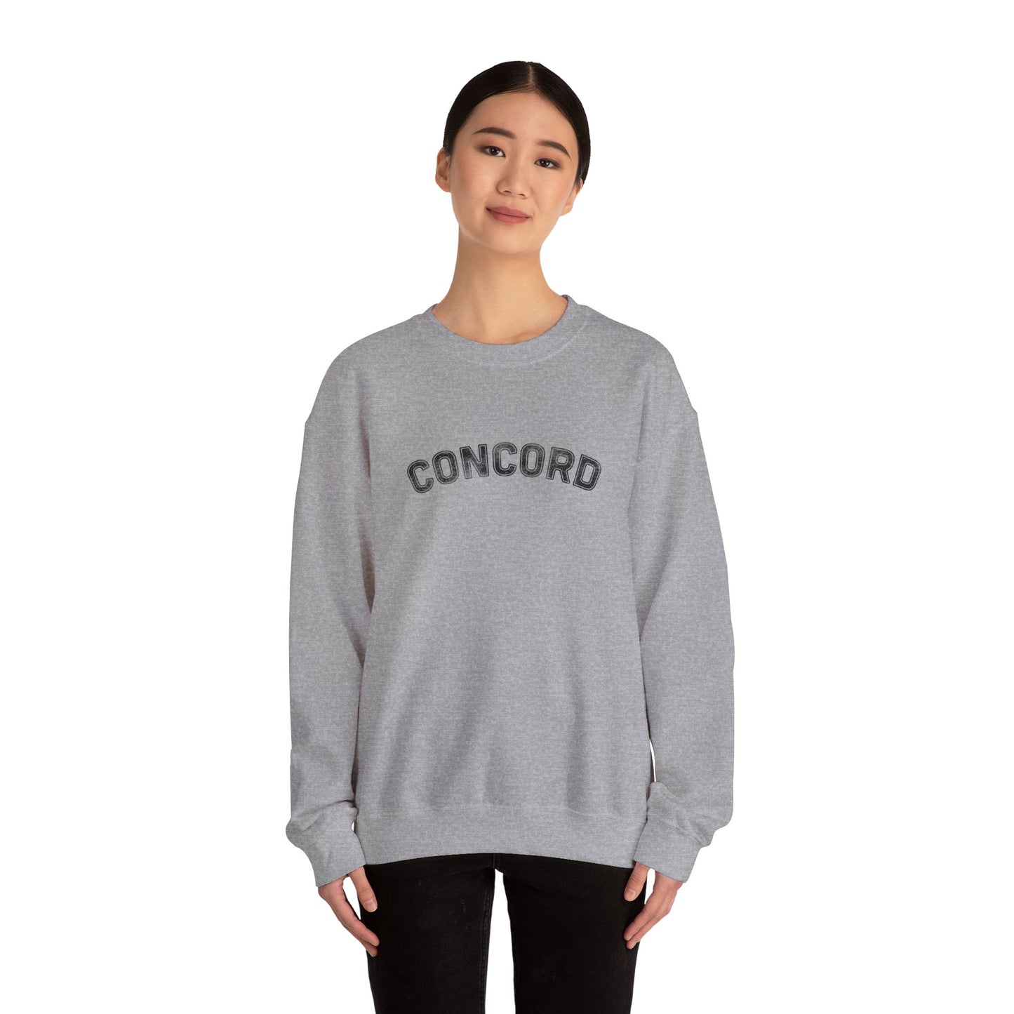 Concord North Carolina NC Curved Crewneck Sweatshirt