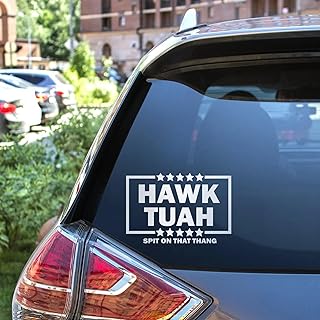 2pcs Hawk Tuah Bumper Sticker, Hawk Tuah Decal, Hawk Tuah 2024 Stickers, Funny Meme Stickers, Spit On That Thang Sticker, 6x4 Inches, Durable Vinyl Sticker for Cars, Trucks, Tumbler, Laptop