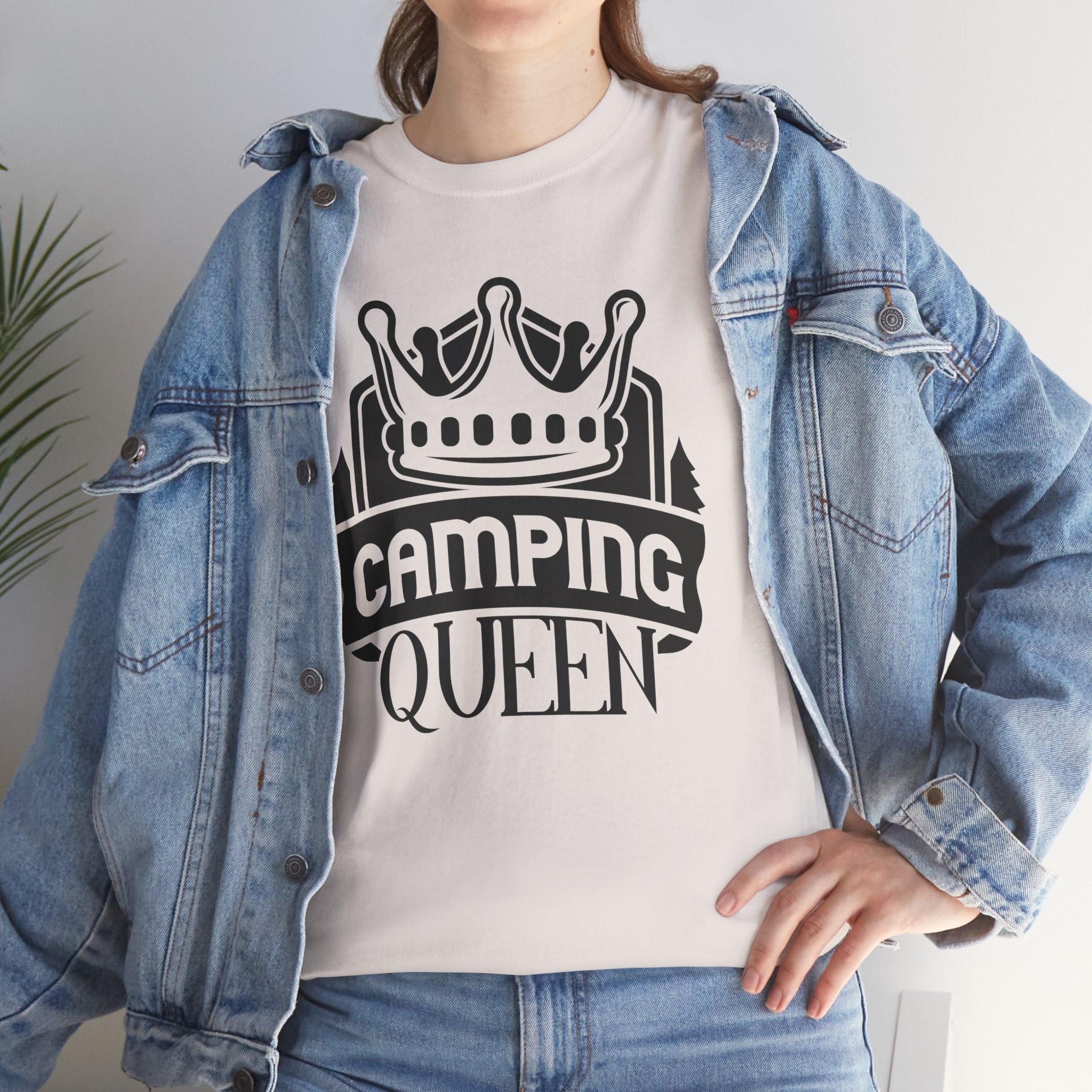 Women's Graphic T-Shirt Camping Queen Hiking Outdoors GF Wife Gift Tee