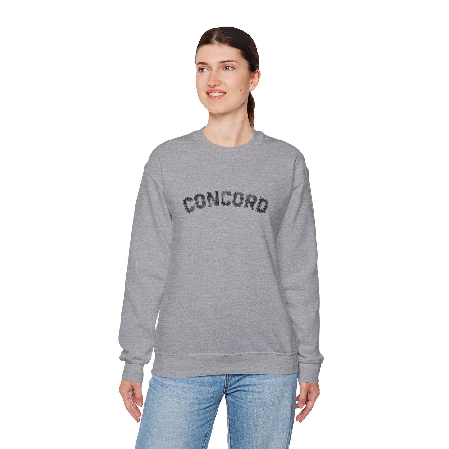 Concord North Carolina NC Curved Crewneck Sweatshirt