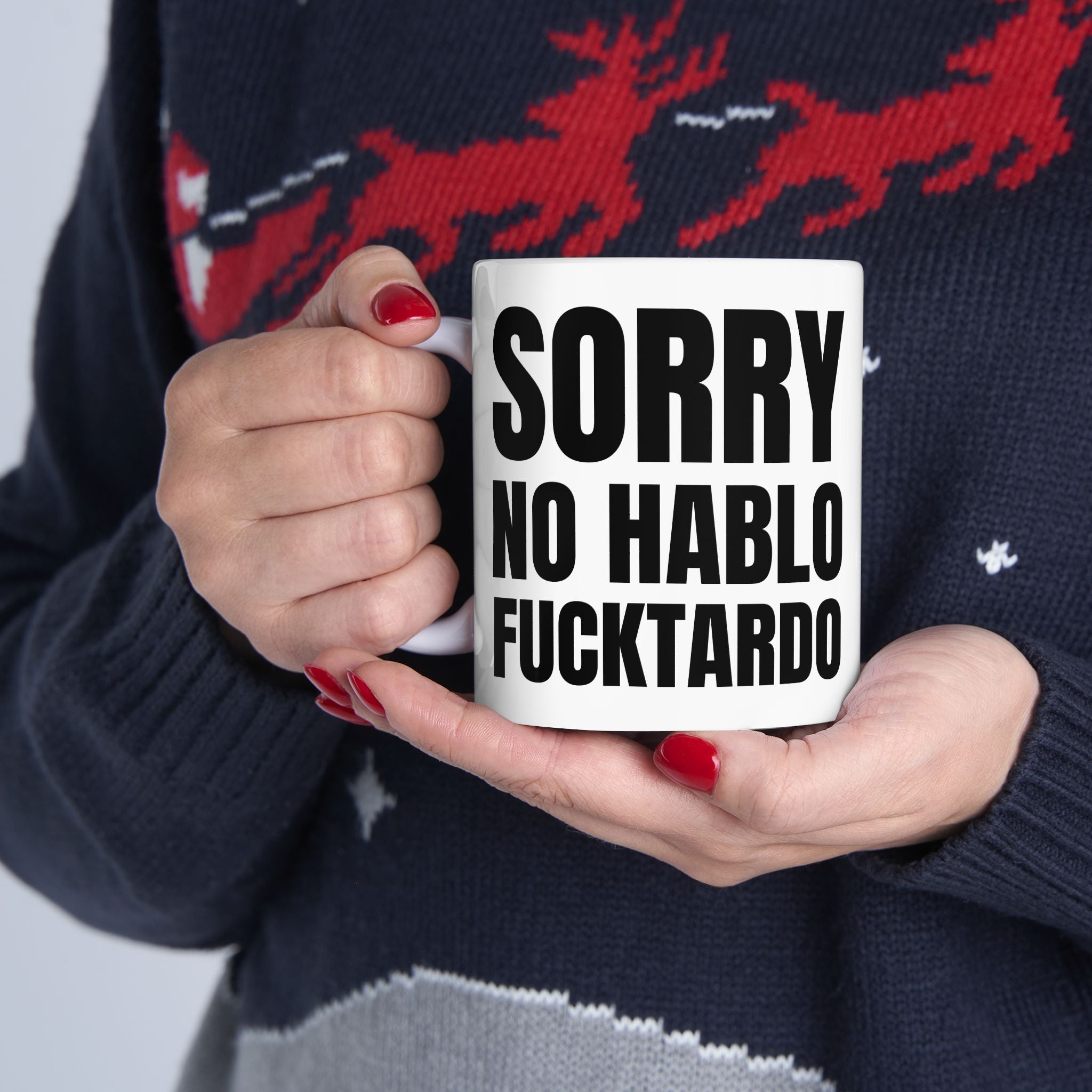 Sorry No Hablo Fuctardo Ceramic Coffee Mug Funny Unique Gift Mugs for Men Women