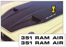Load image into Gallery viewer, 1971-73 Mustang Mach 1 / Boss - 351 Ram Air - Hood Decal Set