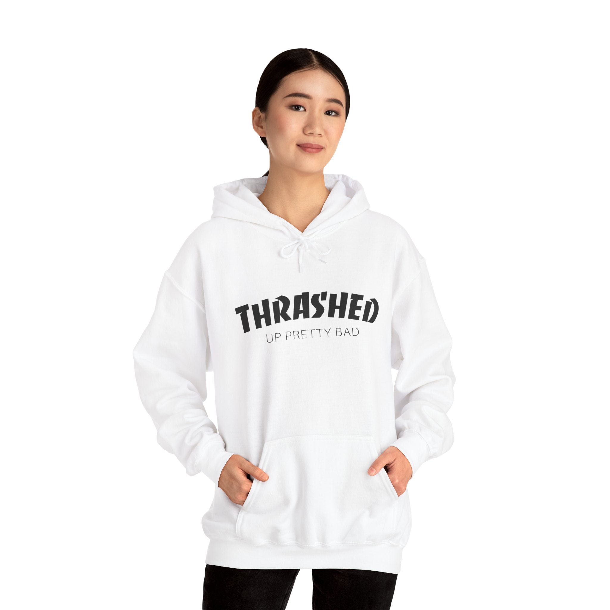 Funny Thrashed Up Pretty Bad Skateboarding Unisex Hoodie