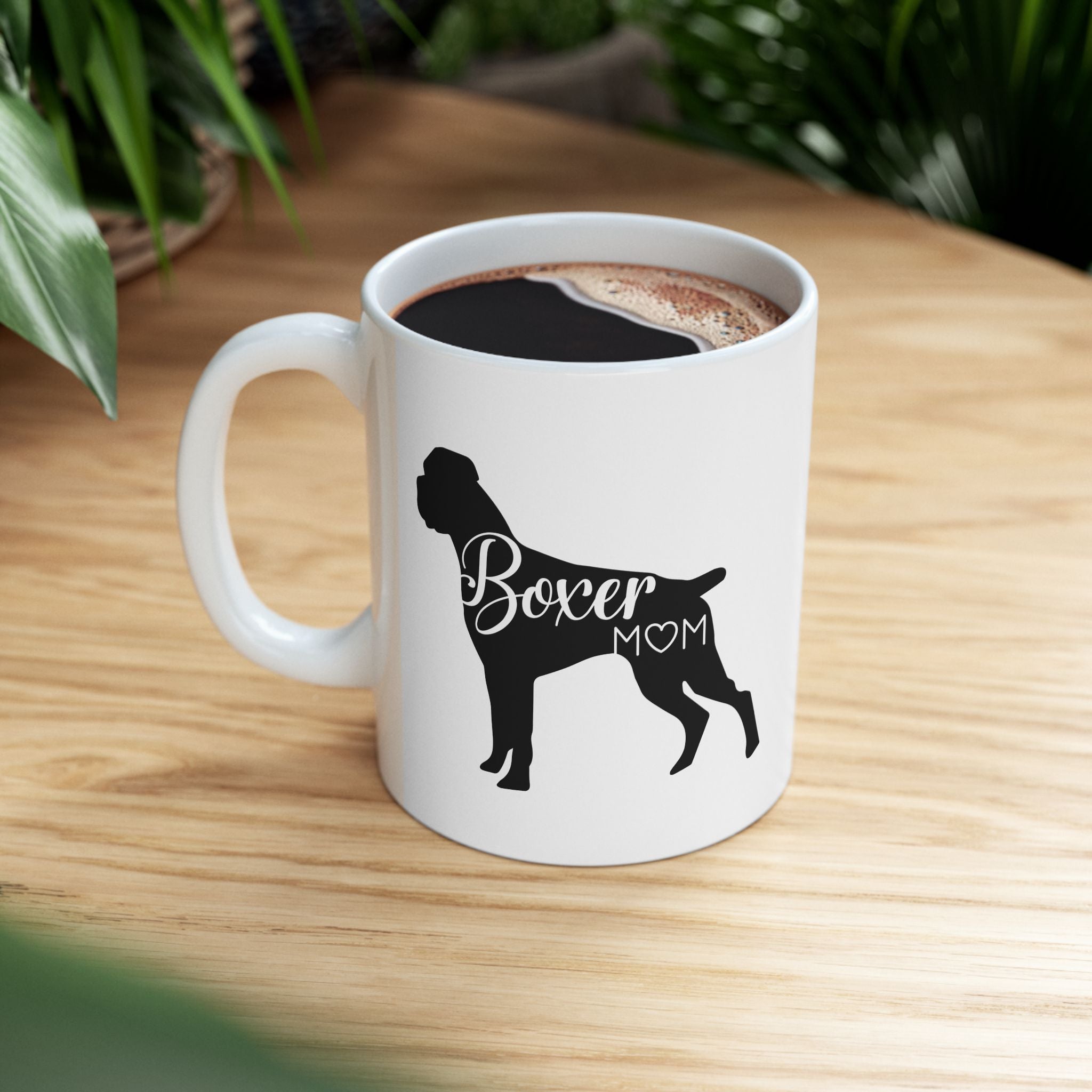 Boxer Mom Dog Lover Gift Ceramic Coffee Mug