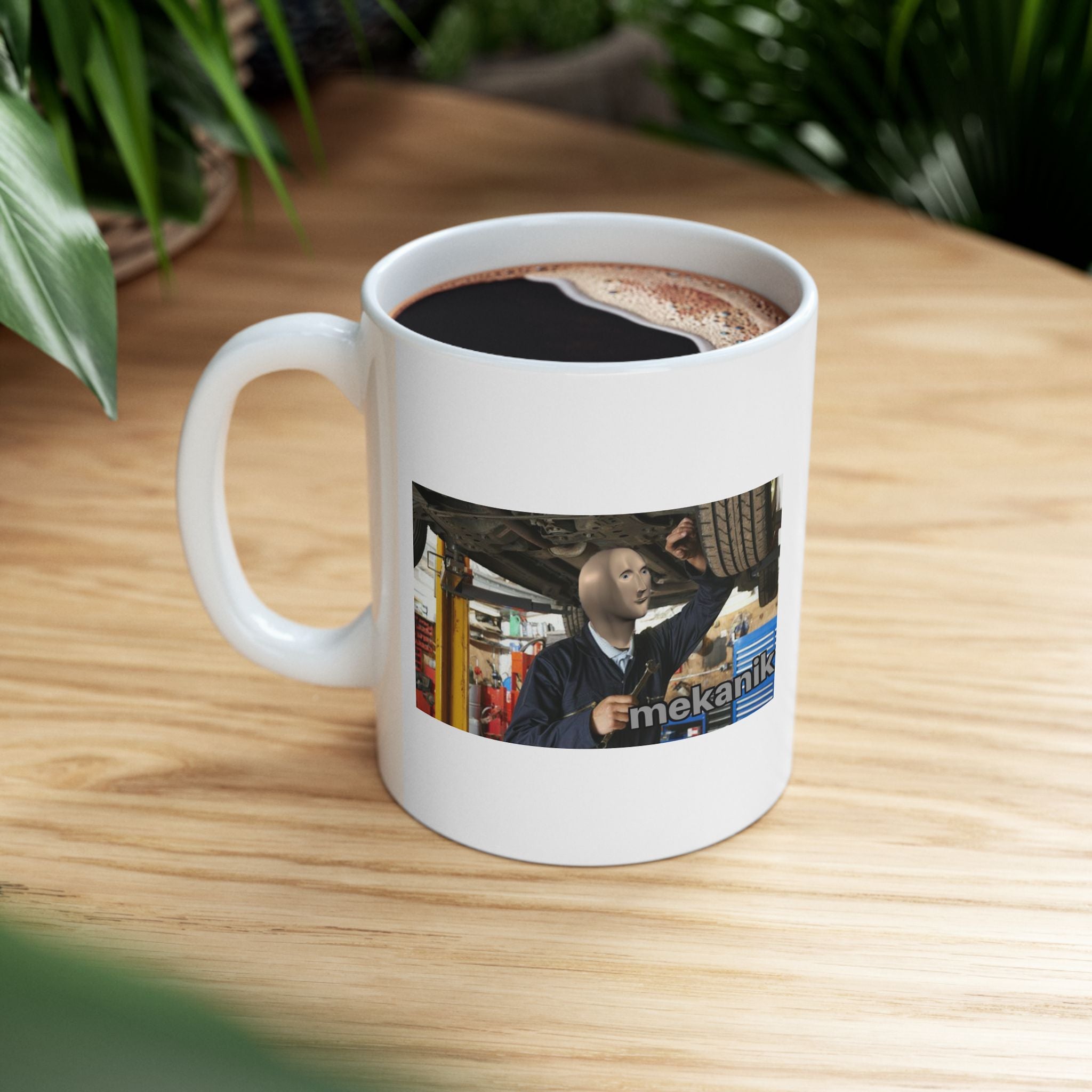 Funny Auto Car Mechanic Meme Ceramic Coffee Mug