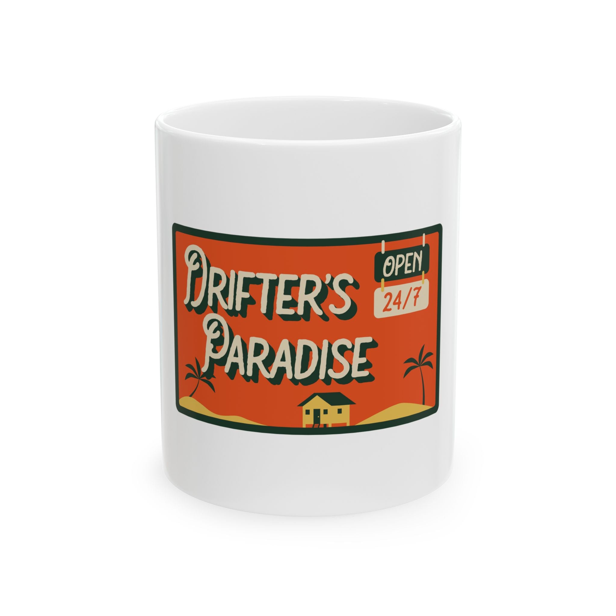 Drifters Paradise Retro Graphic Novelty Ceramic Coffee Mug