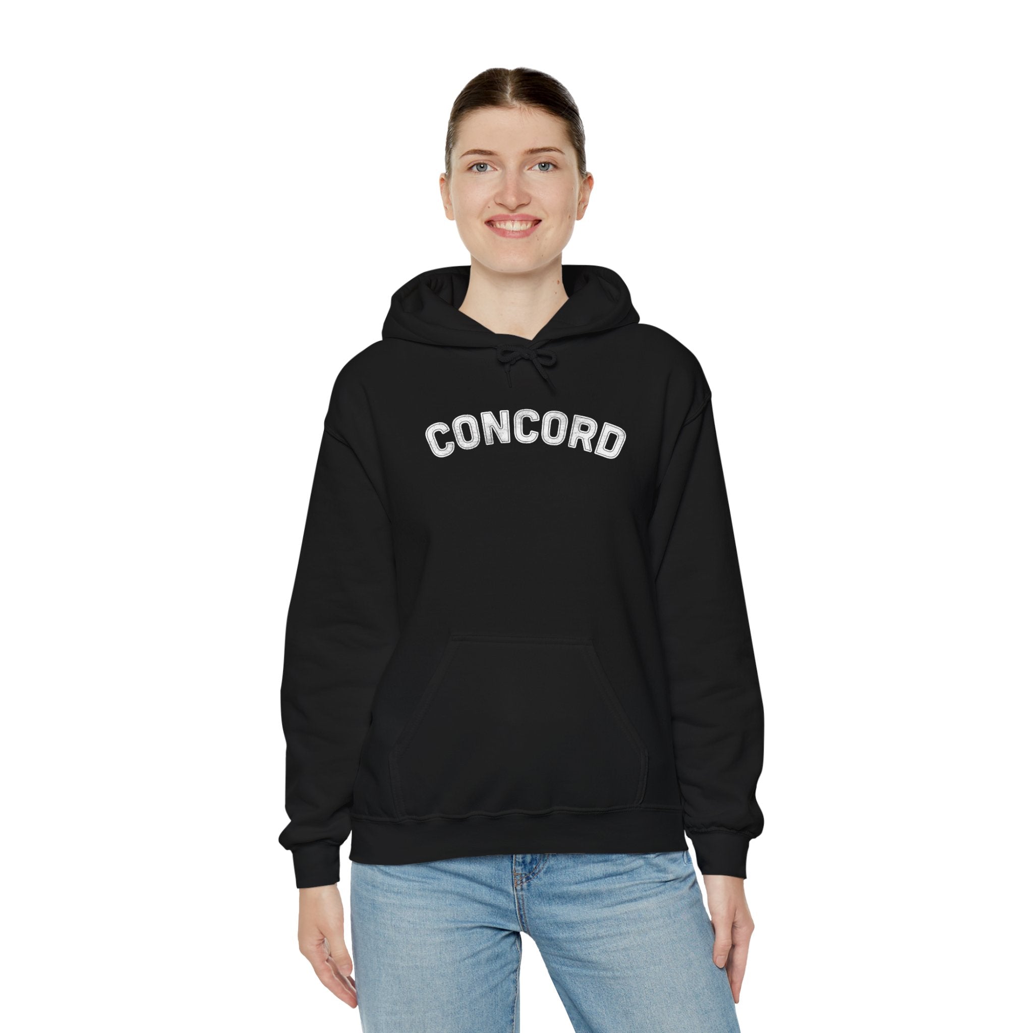 Concord North Carolina NC Curved Font Hoodie