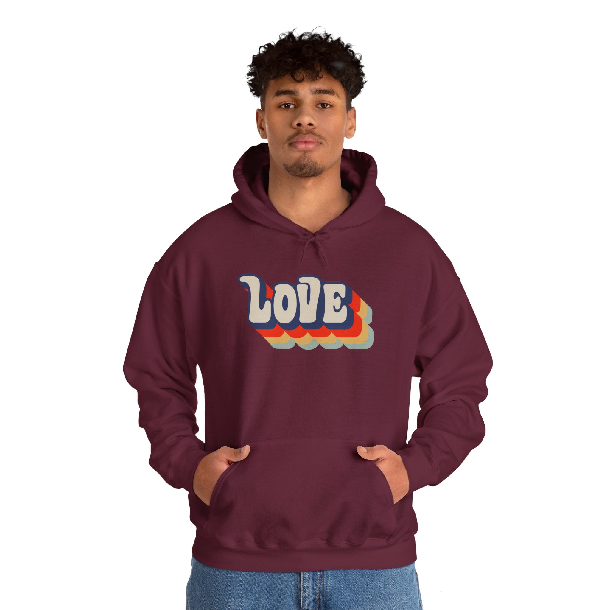 Love Retro Vintage Unisex Hoodie