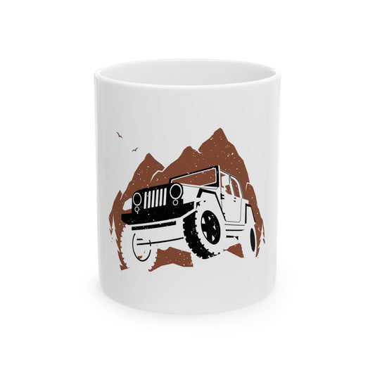 Off Road 4x4 Trail Camping Ceramic Coffee Mug