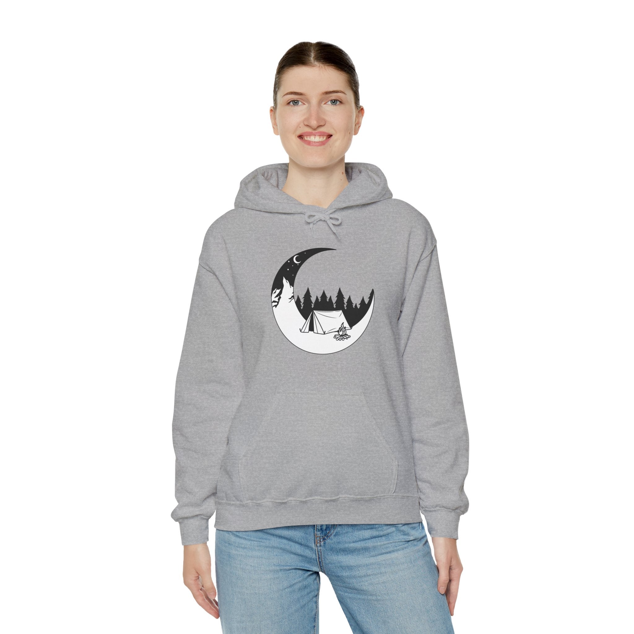 Outdoor Camping Moon Unisex Hoodie