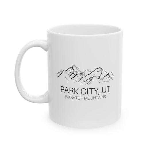 Vintage Park City Utah Souvenir Tourist Ceramic Coffee Mug