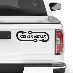 Master Baiter Funny Fishing Hook Boating Decal Sticker