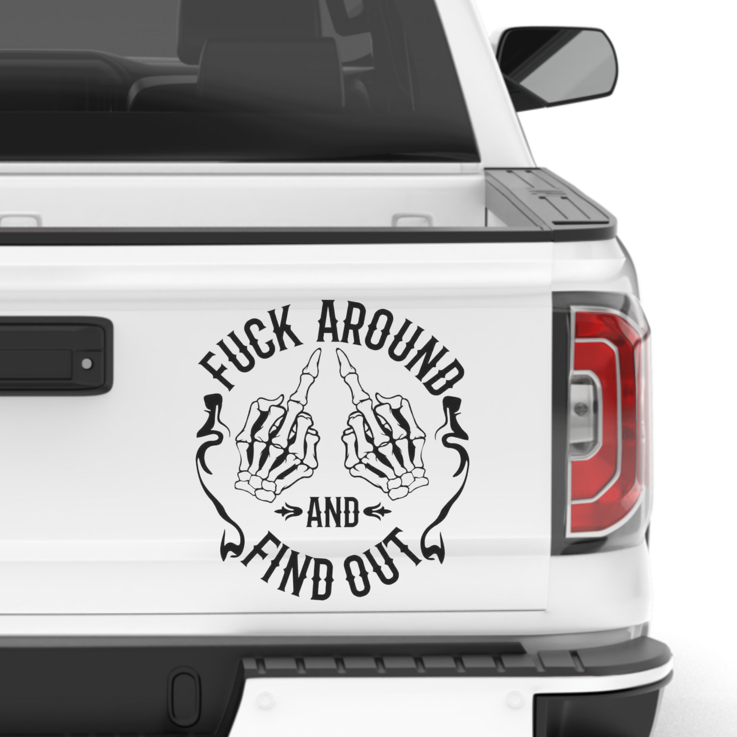 F.A.F.O Fuck Around And Find Out Skeleton Middle Finger Decal Sticker